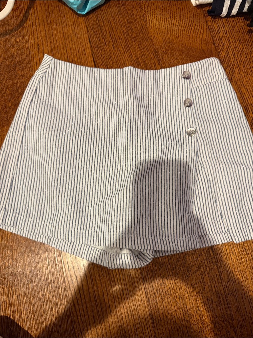 Zara striped metallic skort